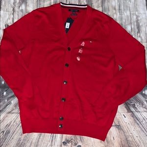 Tommy Hilfiger Sweaters - Tommy Hilfiger men’s fall button sweater in red Tommy Hilfiger Sweaters - Tommy Hilfiger men’s fall button sweater in red